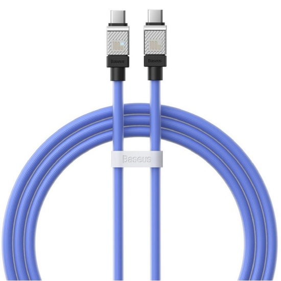 Baseus Cablu Type-C la Type-C CoolPlay Series Fast Charging, 100W, 1m, Albastru