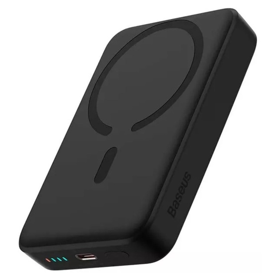 Baseus Acumulator extern Mini Wireless Fast Charger 10000mAh, 30W, cablu Type-C la Type-C, 30cm, Negru