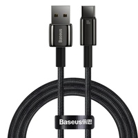 Baseus Cablu Tungsten Gold Fast Charging USB la Type-C 100W, 1m, Negru-T.Verde 0.18 lei/buc