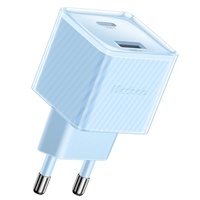 Mcdodo Incarcator Retea Dual Port Type-C si USB-A Dichromatic, Fast Charging PD 33W, Albastru