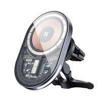 Mcdodo Suport Auto Magnetic Prism Series cu încarcare wireless, MagSafe,15W, prindere la sistemul de ventilatie, Transparent