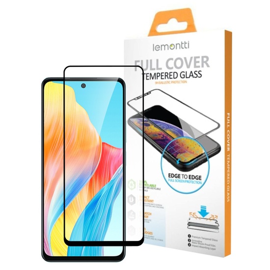 Lemontti Folie Sticla Full Fit Oppo A58 Negru