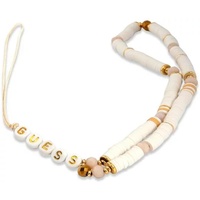 Guess Snur / Pandantiv telefon Heishi Beads Alb