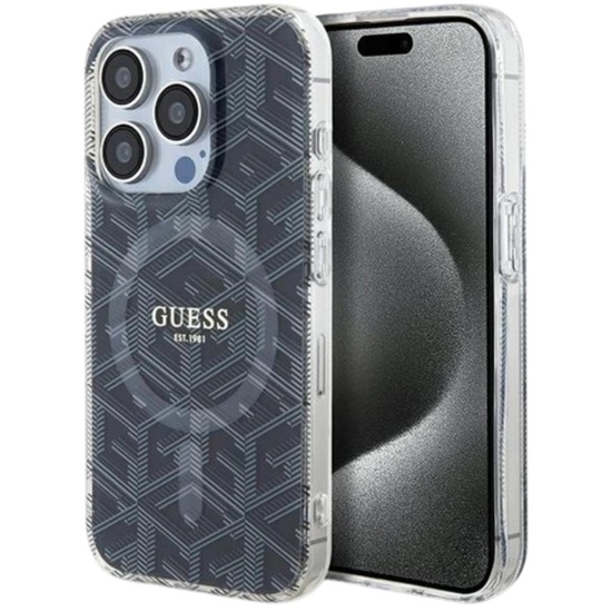 Guess Husa GCube MagSafe iPhone 15 Pro Max Negru