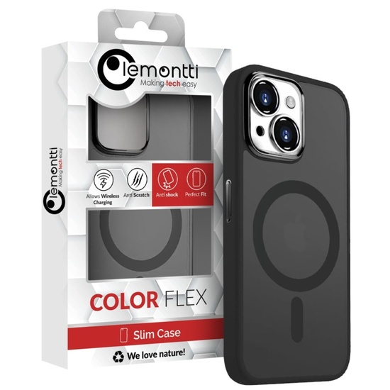 Lemontti Husa Guardian Magsafe iPhone 15 Transparent / Negru