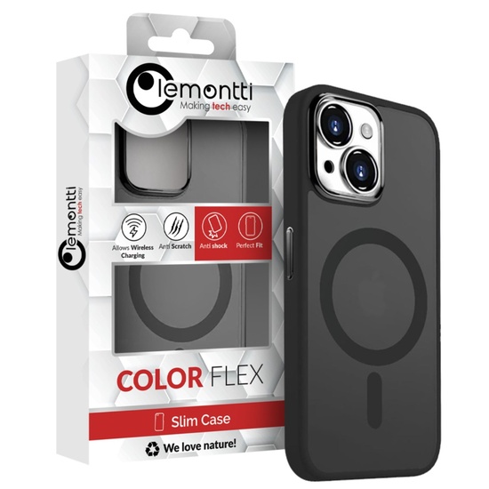 Lemontti Husa Guardian Magsafe iPhone 15 Plus Transparent / Negru