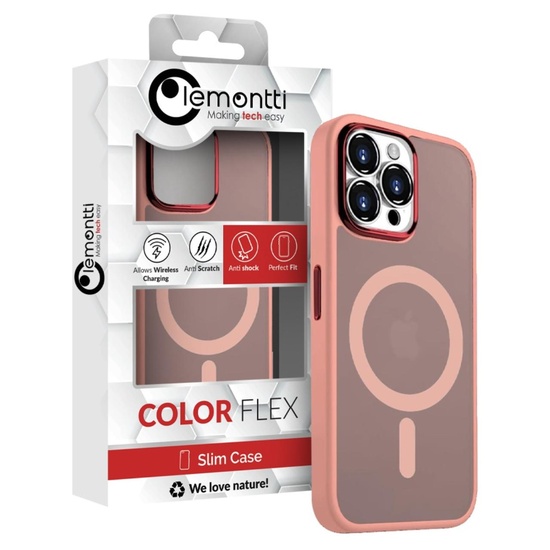 Lemontti Husa Guardian Magsafe iPhone 15 Pro Max Transparent / Roz