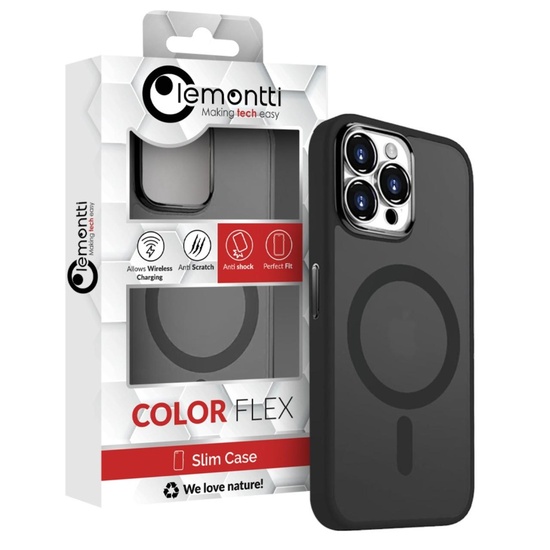 Lemontti Husa Guardian Magsafe iPhone 15 Pro Transparent / Negru