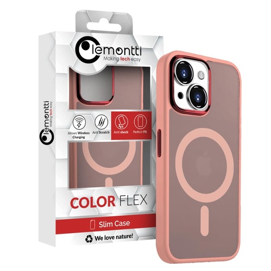 Lemontti Husa Guardian Magsafe iPhone 15 Plus Transparent / Roz