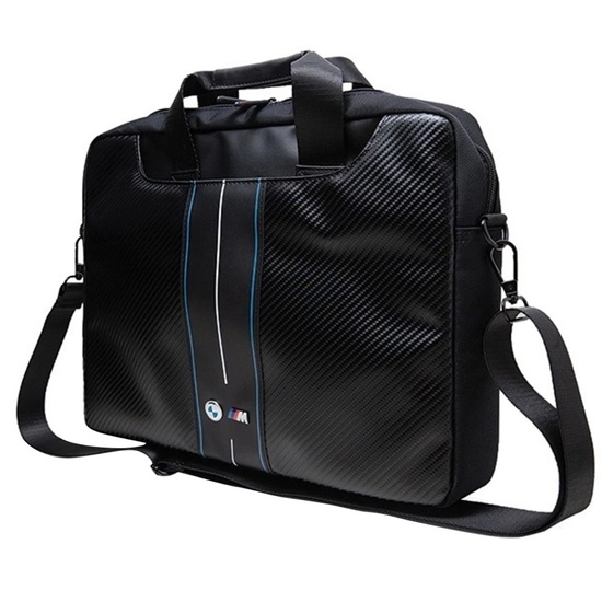 BMW Geanta Laptop 16 inch Carbon Blue Stripes Negru