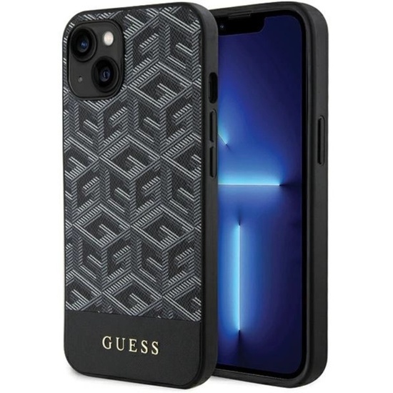 Guess Husa GCube Stripes MagSafe iPhone 15 / 14 / 13 Gri