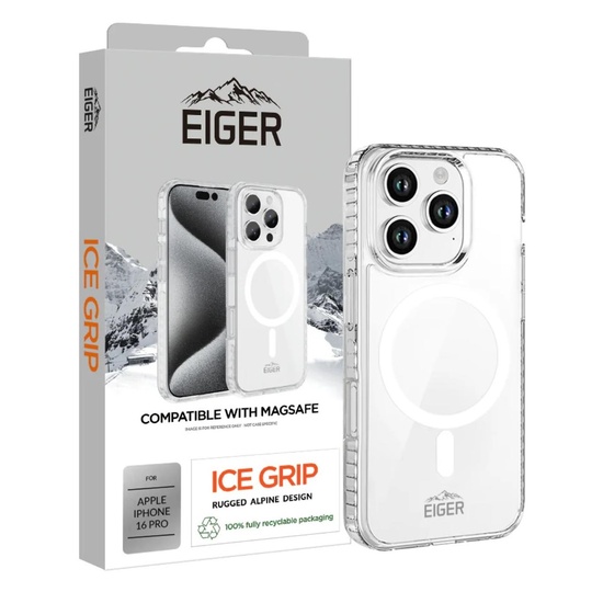 Eiger Husa Ice Grip Magsafe iPhone 16 Pro Clear