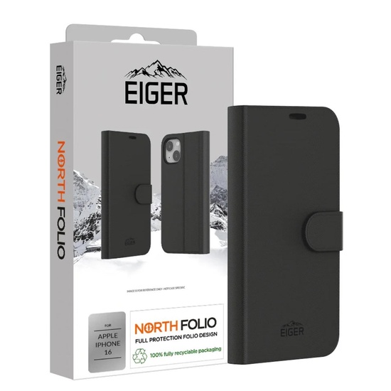 Eiger Husa North Folio Case iPhone 16 Negru