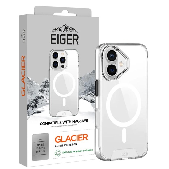 Eiger Husa Glacier Magsafe Case iPhone 16 Plus Clear