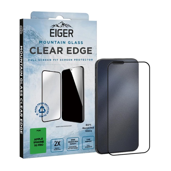 Eiger Folie Sticla 3D Mountain Glass GRS iPhone 16 Pro Clear
