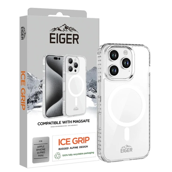Eiger Husa Ice Grip Magsafe iPhone 16 Pro Max Clear