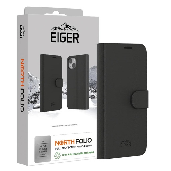 Eiger Husa North Folio Case iPhone 16 Pro Max Negru