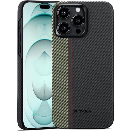 Pitaka Husa MagEZ 4 Aramida 600D iPhone 15 Pro Max, MagSafe Overture