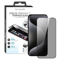 Lemontti Folie Sticla Privacy Full Fit iPhone 16 Pro Negru