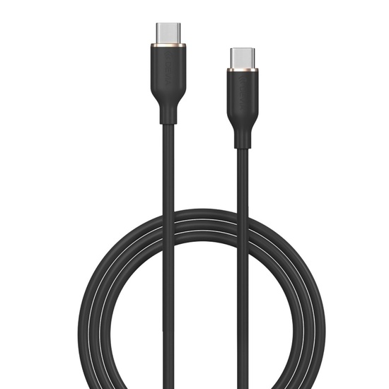 Devia Cablu Jelly Series Type-C la Type-C PD, 60W, 3A, 1,2m, Negru