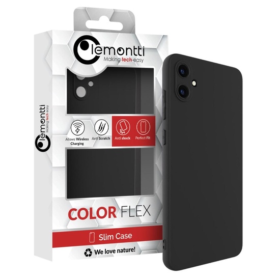 Lemontti Husa Silicon Soft Slim Samsung Galaxy A05 Negru (material mat si fin, captusit cu microfibra)