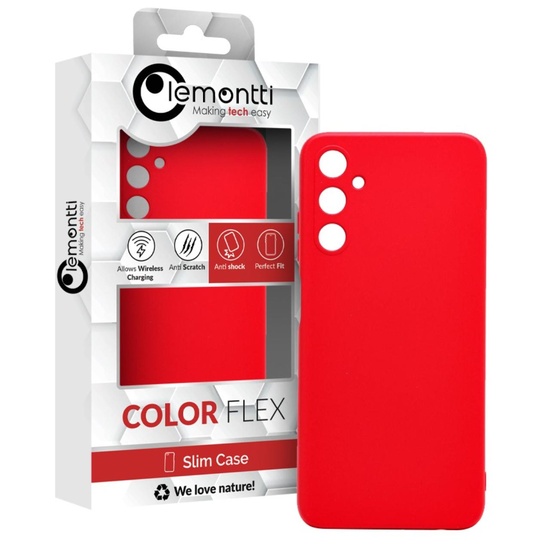 Lemontti Husa Silicon Soft Slim Samsung Galaxy A05s Rosu (material mat si fin, captusit cu microfibra)