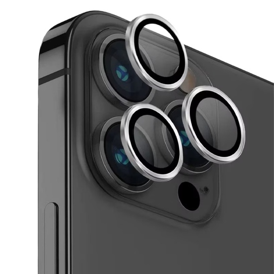 Devia Folie Sticla Camera Peak Series Crystal iPhone 16 Pro / 16 Pro Max pachet de 3 buc Argintiu