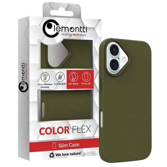 Lemontti Husa Multiple Color Wheat MagSafe iPhone 16 Kaki