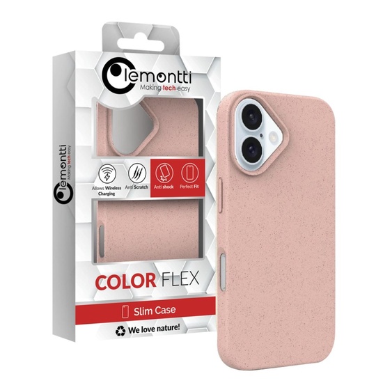 Lemontti Husa Biodegradabila Multiple Color Wheat MagSafe iPhone 16 Roz