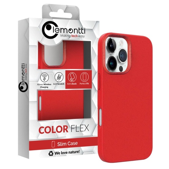 Lemontti Husa Multiple Color Wheat MagSafe iPhone 16 Pro Rosu