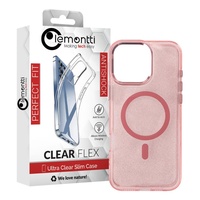 Lemontti Husa Glitter MagSafe iPhone 16 Pro Roz