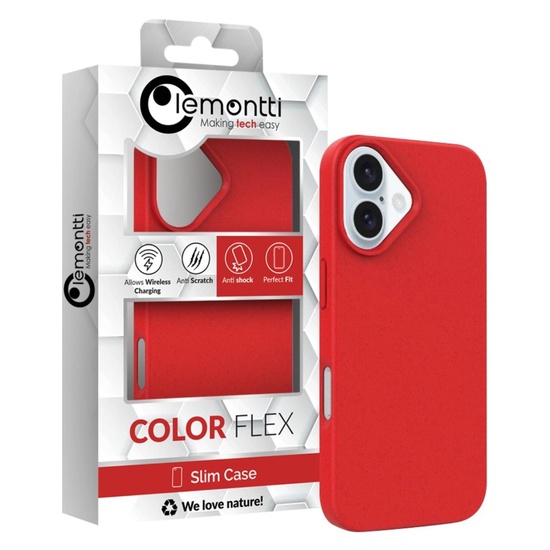 Lemontti Husa Biodegradabila Multiple Color Wheat MagSafe iPhone 16 Rosu