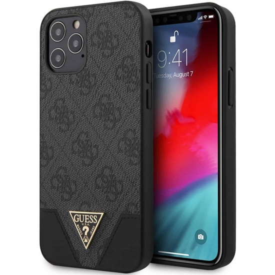 Guess Husa 4G Triangle Logo iPhone 12 Pro Max Gri