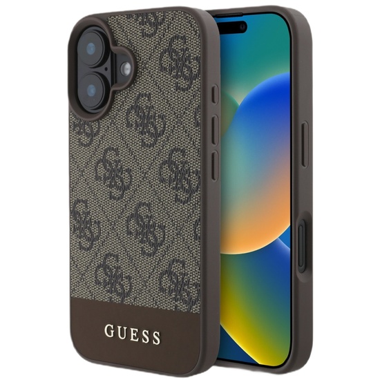 Guess Husa 4G Stripe Logo iPhone 16 Maro