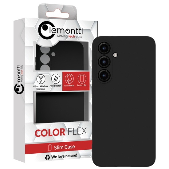 Lemontti Husa Silicon Soft Slim Samsung Galaxy S24 FE Negru