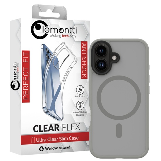 Lemontti Husa Hybrid MagSafe iPhone 16 Gri