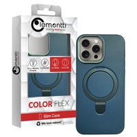 Lemontti Husa Piele MagSafe cu inel stand iPhone 15 Pro Max Verde