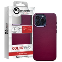 Lemontti Husa Piele MagSafe iPhone 15 Pro Max Visiniu