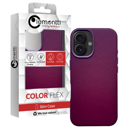 Lemontti Husa Piele MagSafe iPhone 16 Visiniu