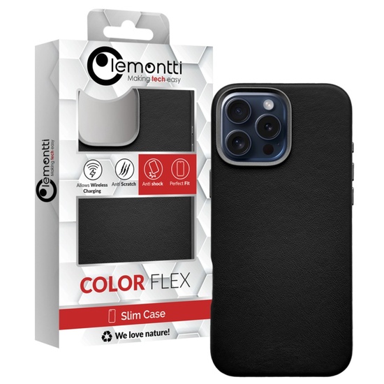 Lemontti Husa Piele MagSafe iPhone 16 Pro Max Negru