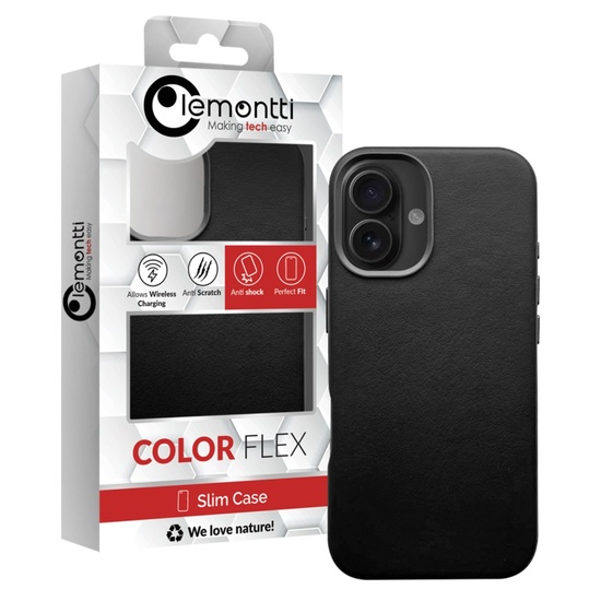 Lemontti Husa Piele MagSafe iPhone 16 Negru