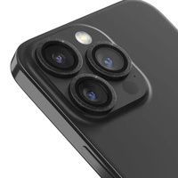 Devia Folie Sticla Camera Peak Series Diamond iPhone 15 Pro / 15 Pro Max pachet de 3 buc Gri