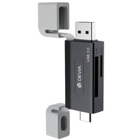 Devia Cititor Card 2in1 Leopard Series USB si Type-C, High-Speed 3.0, SD/TF, Negru