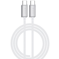 Devia Cablu Extreme Speed Woven Type-C la Type-C Fast Charge PD 60W, 1.5m, Alb