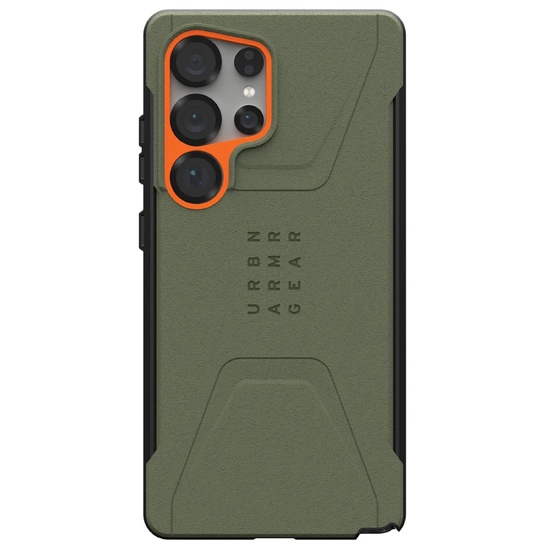 UAG Husa Civilian Pro Magnetic Samsung Galaxy S25 Ultra Olive Drab / Orange