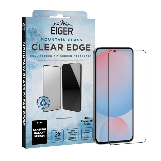 Eiger Folie Sticla 3D Mountain Glass Samsung Galaxy S25 / S24 Clear