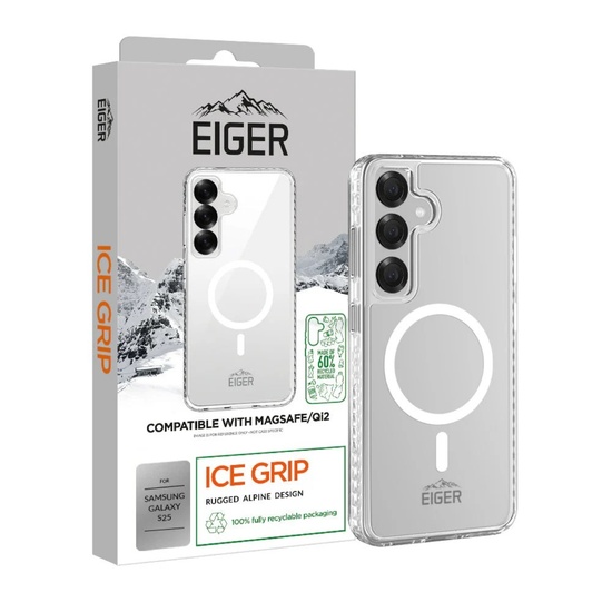 Eiger Husa Ice Grip Magsafe GRS Samsung Galaxy S25 Clear