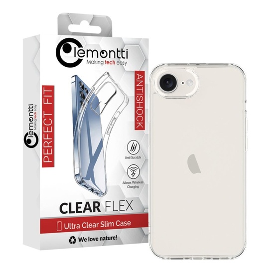 Lemontti Husa Silicon iPhone 17e / iPhone 16e Transparent