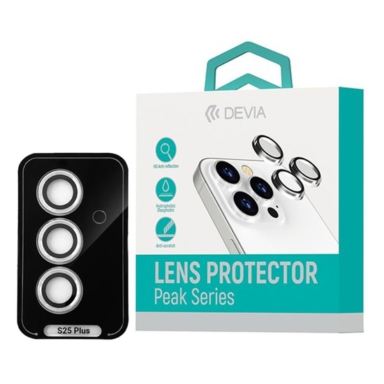 Devia Folie Sticla Camera Peak Series Samsung Galaxy S25 Plus, pachet de 3 buc. Transparent