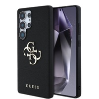 Guess Husa PU Grained 4G Metal Logo Samsung Galaxy S25 Ultra Negru